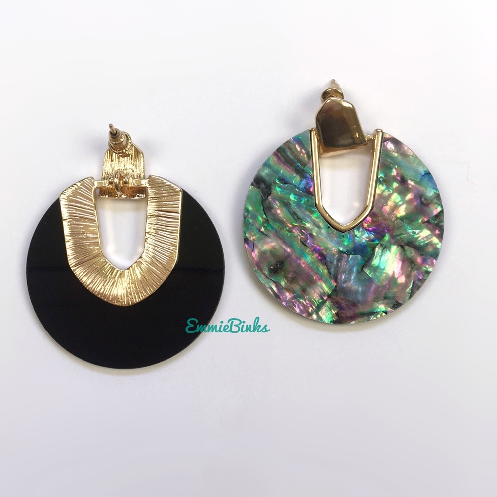 ✨3for$38 New Resin Abalone Shell Geometric Statement Earrings - Picture 10 of 16